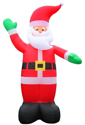 Pridea Weihnachtsmann Figur Groß XXL 6 Meter LED-Licht Weihnachten Weihnachtsfiguren Deko Santa Nikolaus Christmas aufblasbare Weihnachtsdeko Winterdeko Aussen Garten