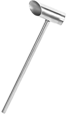 Royal Catering RCMS 20G Messlöffel für Zuckerwattemaschine Cotton Candy Machine (20 g, abgeschrägter Ausguss, Edelstahl) Silber