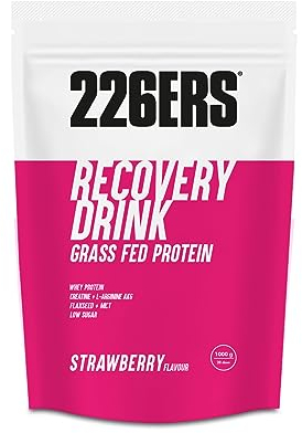 226ERS Recovery Drink | Integratore per il Recupero a base di Proteine Whey, Creatina, Carboidrati, Trigliceridi e L-Arginina, Senza Glutine, Fragola - 1 kg
