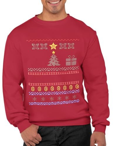 Graphic Impact retrospelsinspirerad freak jul jumper fula jultröjor
