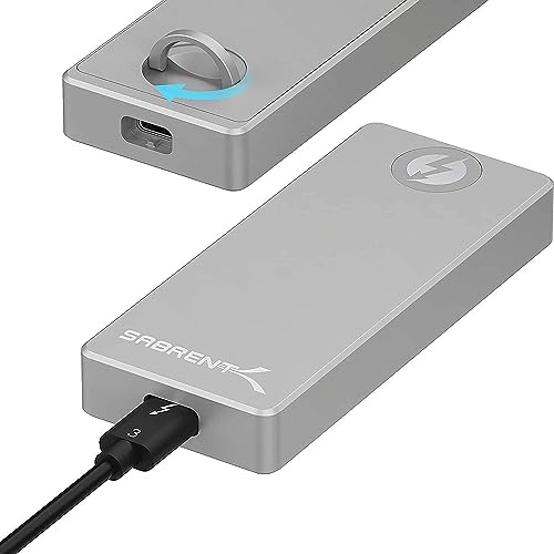 SABRENT Thunderbolt NVMe Gehäuse, m2 SSD Adapter 40Gbps (M-Key) Werkzeuglos (EC-T3NS)