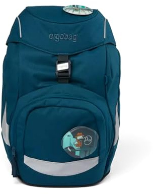 ergobag prime zaino scolastico elementare per bambini, idrorepellente, ergonomico, 20 litro, 1100g RobotBear - Blu