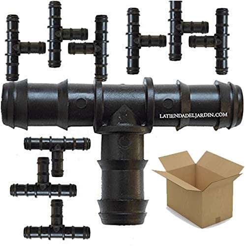 Suinga. 1700 x TÈ PER GOCCIOLAMENTO 16MM. Raccordo per tubo di irrigazione con diametro di 16 mm. Colore nero.