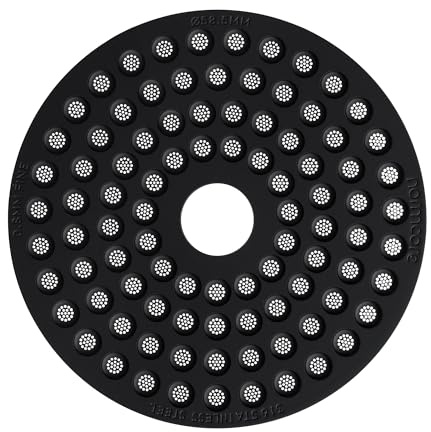 Normcore Filtro de disco espresso de 58,5 mm con agujero redondo, ultradelgado de 0,8 mm de espesor, filtro de café reutilizable de acero inoxidable 316 con revestimiento PVD de titanio adecuado para