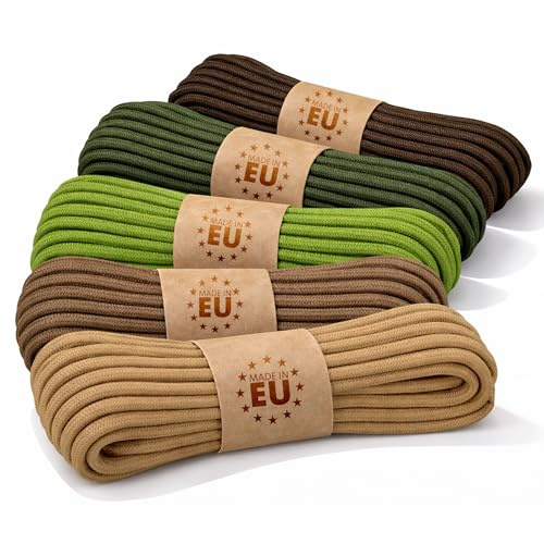EdcX Paracord 4 mm, 20+ Militärfarben (15 m, 30 m, 50 m, 100 m, 300 m) | Ideal zum Basteln, Camping, Outdoor| 100% Nylonseil 4 mm | Taktische Kordel 550 Typ III
