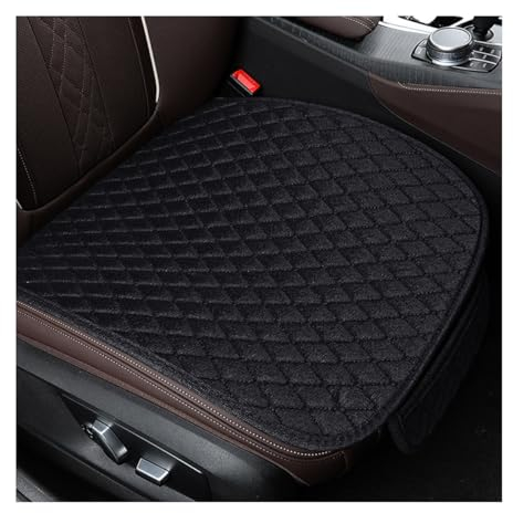 JNNJ 2 Stück Vordersitzkissen, weich, atmungsaktiv, rutschfest, für Autositz, vier Jahreszeiten, für Autos, Truck, SUV (schwarz)