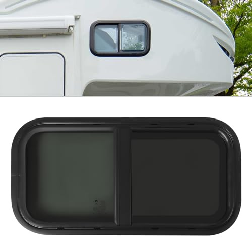 Tagtuell Camper Fenster mit Fliegengitter, Vertikal-horizontal-schiebefenster, Wohnwagen Schiebefenster für Camper, Wohnmobile, Baufahrzeuge, Marine (600x300mm)