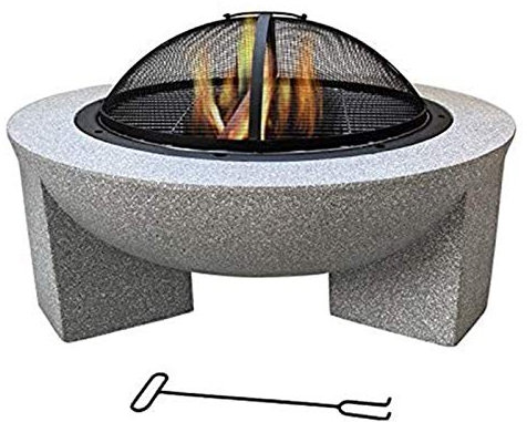 Bracieri da Esterno Multifunzionali a Legna per Terrazza da Giardino Riscaldatore per Braciere, Braciere a Legna con Rete per Barbecue, Copertura in Rete di Sicurezza con Copertura per Cottura pe