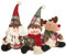 Figuras de Felpa Navideñas Sentado, 3 Piezas Papá Noel Sentado Muñeco de Nieve Reno Navidad Adorno de Navidad, Figurines de Navidad de Felpa para Mesa de Navidad, Escritorio, Chimenea Decoración