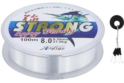 Bobine de 100 mètres pêche de fil monofilament 0,5 mm nylon résistant à l'usure, forte tension pour la pêche en mer