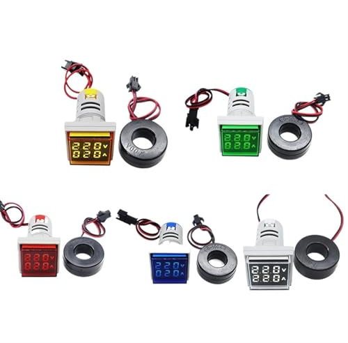 1 pz quadrato LED digitale voltmetro amperometro AC 50-500V 0-100A 110V 220V misuratore di tensione corrente voltmetro volt amp tester rilevatore(Green)