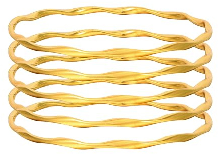 JJJDreams 20 Stück Graviert Legierung Armreifen für Frauen, Armband-Set,Plattiert Stacking Armreifen