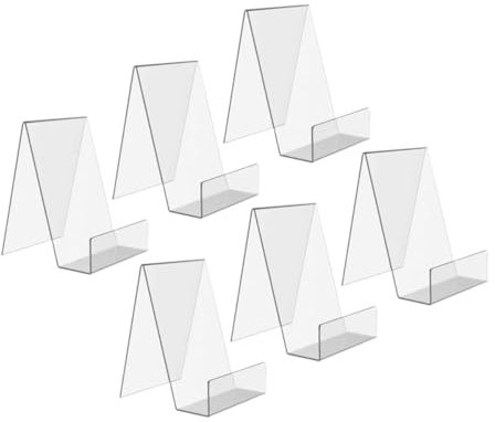 GLEAVI 6stücke Transparenter Buchständer Aus Acryl Teiliges Eleganter Displayhalter Für Bücher Und Magazine Leicht Zu Montieren Für Büro Schule Und Zuhause Modernes Design