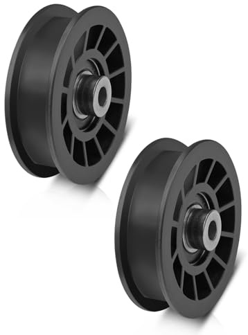 Lot de 2 poulies de renvoi plates de rechange 110-6775 280-469 pour Toro Z4200 Z4202 Z4220 Z4235 Z5000 Z5020 Z5030 Z5035 Z5040 Z5060 TimeCutter Zero-Zero-Tondeuse autoportée Poulie de renvoi composite
