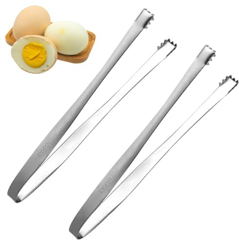 2 Stück Chalaza Removal Tool,Zuckerzange Klein,Metall Candy Bar Zubehör,Eiswürfelzange Kleine Zangen Candybar,The Egg Tool Zange Mini Eiszange Buffetzange,Egg Chalazza Remover Gebäckzange Süßigkeiten