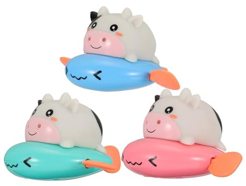 Toddmomy 3 Piezas Juguetes De Baño Mecanismo De Relojería Vacas De Juguete Flotantes Agua Ligeros Forma De Vaca Lechera Encantadores para Bebés Baño