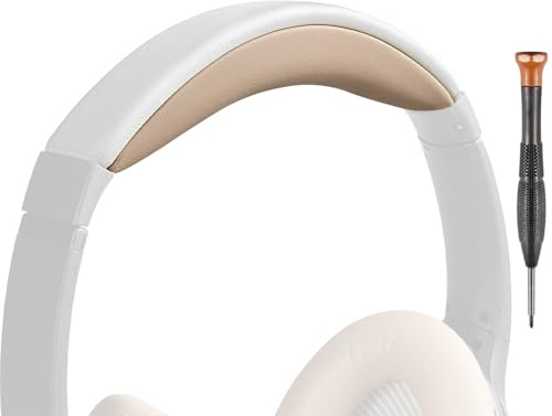 SOULWIT Headband for Bose AE2/AE2i/AE2w/SoundLink Around-Ear I,II/SoundTrue Around-Ear I,II Headphones, Replacement Headstrap Pad Repair Part - White & Beige