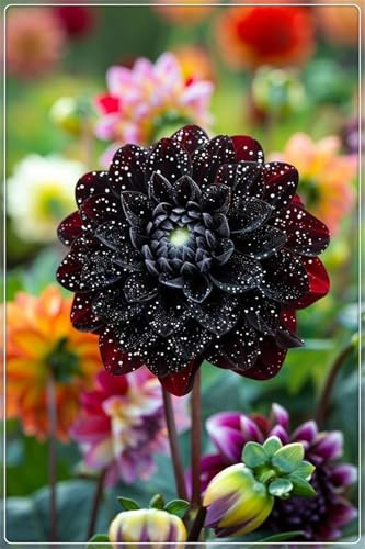 Groß,Winterhart zwiebeln, Mysteriöse magische Glühbirne, 2025 Winterhart pflanzen, Blumenzwiebel Mix,Mehrjährige Blumenzwiebel ist winterhart-2 Dahlien knollen-A