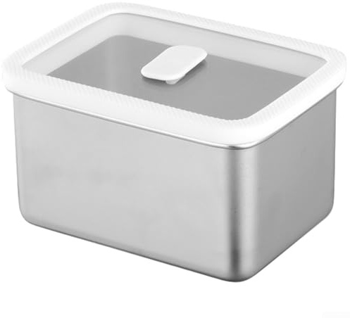 Récipient à épreuve, récipient de pâte à pizza domestique, boîte de rangement de grande capacité avec couvercle pour fruits, salades, viandes et gâteaux, antiadhésif et facile à nettoyer (1500 ml)