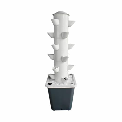 Sistema di coltivazione idroponica, kit di coltivazione a torre per coltivazione di verdure senza suolo, ideale per erbe, frutta e verdura, 15 fori