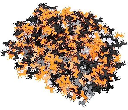 CFTGIW 4 Decoraciones de Confeti de Caballo y Confeti de Purpurina para Fiesta de Caballo de Color Naranja Mezclado para Fiesta Infantil Dispersos Directamente en de Decoraciones de de