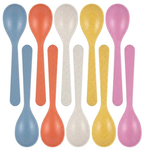 10 PCS Plastic Spoons, Plastic Teaspoons with Durable Construction, Ideal for Everyday Use and Convenient Serving, Lightweight Design and Practical Size for Various Occasions