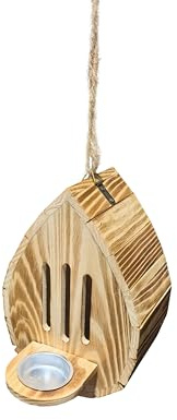 Houses, Butterfly House for Outside, Teardrop-Shaped Wooden Butterfly Habitat & Feeder with Rope for Garden Decor