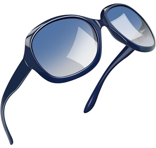 Joopin Occhiali da Sole Donna Polarizzati Vintage Oversize UV400 Protezione Grandi Quadrati Occhiali da Sole (Azzurri)