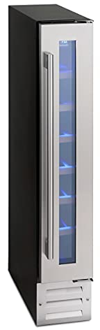 Montpellier 7 Bottle, Wine Cooler, Stainless Steel - 6 Shelves
