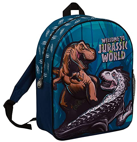 Jurassic World Zaino per ragazzi dinosauro T-Rex, per bambini, ritorno a scuola, borsa pranzo