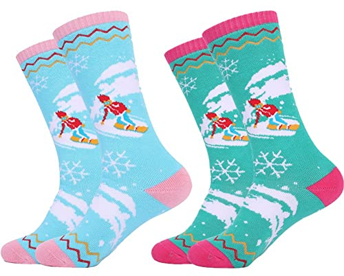 Calcetines De Esquí para Niños Cosqueros Sin Deslizamiento Alto Elástico Mantener Calcetines Térmicos Cálidos Niños Niños Gruesos Calientes Calientes De Snowboard para Invierno
