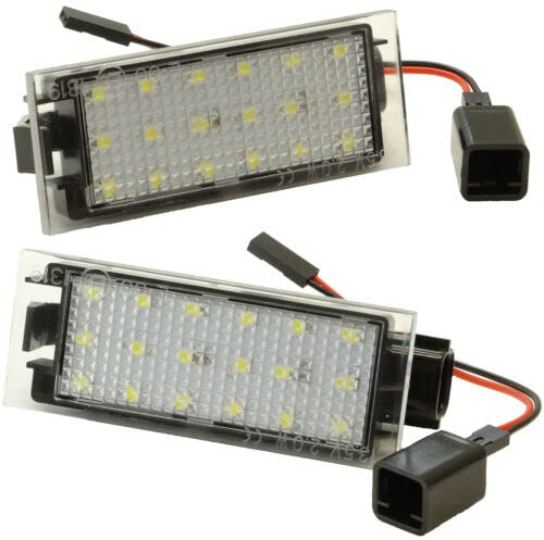 Modifycar LED-Kennzeichenbeleuchtung für Smart Fortwo + Forfour | 453 | ab 2014 + Canbus SMD Deckenleuchte Nummernschildbeleuchtung weiß