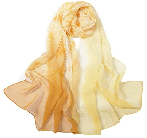 FAIRYGATE Schals & Tücher für Damen Seidenschals Damen Leicht Seidentuch Chiffon Silk Schal Halstuch Tuch Geschenk Frauen 20A41