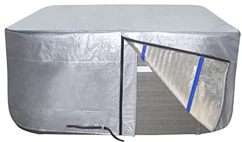 YUJHON Isolierte Whirlpool-Abdeckung, 170 g, Polyethylen, Wärmedämmung, Spa-Abdeckung, Schutz, wasserdichte Whirlpool-Abdeckung, Ersatz (241,3 x 241,3 x 88,9 cm)