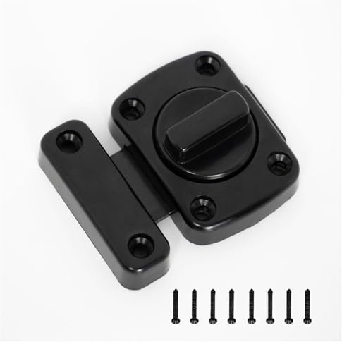 Door Lock Door Bolts for Internal Doors Door Latches for Bathroom Bedroom Cupboard Cabinet Window Barns Garage Pet Gate Loft Hatch Garden Office Kitchen Hotel Front Door Bolt for All Doors (Black)