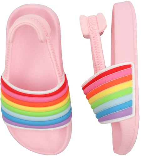Dream QuanZhou Pantofole Estive bambina Scarpe da Spiaggia Bambini Ragazze Antiscivolo Leggere Infradito e Ciabatta e Piscina Morbido Gomma Pantofole da Bagno Interno da Esterno Sandali 21 Arcobaleno