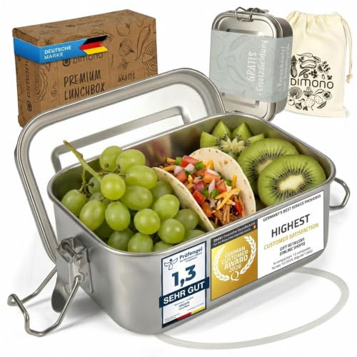 Dimono® Fiambrera Acero Inoxidable 550 ml - Tupper Hermético