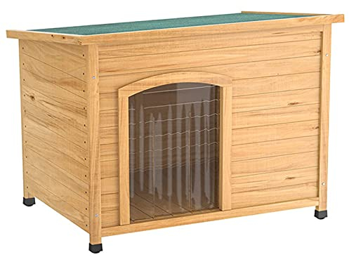 Hölzerne Hundebox, langlebige, Winddichte Haustierhüttenabdeckung für Hundeboxen im Innen- und Außenbereich, Schutz für Haustierboxen