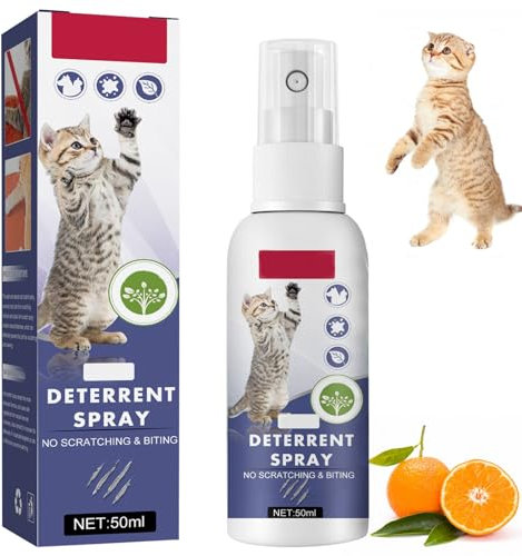 Spray repellente per gatti, 50 ml, spray a distanza per interni, anti graffio per gatti, spray antigraffio per gatti, sedativi per gatti, antigraffio per piante, pavimenti, mobili