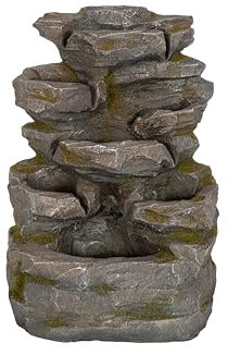Easy Fountain Rock Falls Solar Water Feature