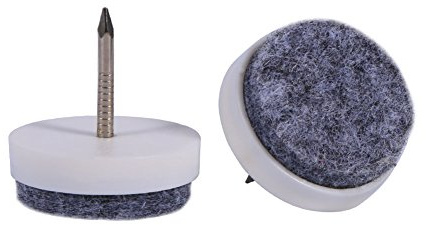 20Pcs/Set 20mm Furniture Floor Felt Nail Pad Chair Table Leg Felt Protector Brown White 20Pcs Floor Felt Pad Noise- Moving Furniture Noise- Floor Protection (White)