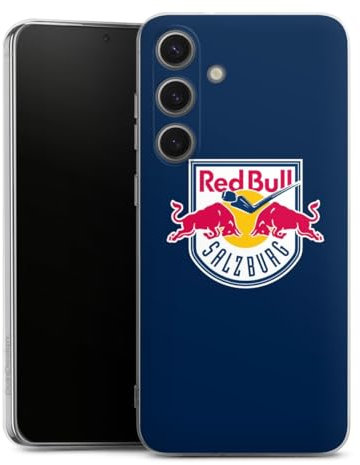 Silikon Hülle kompatibel mit Samsung Galaxy S25 + Case transparent Handyhülle EC Red Bull Salzburg Offizielles Lizenzprodukt Eishockey