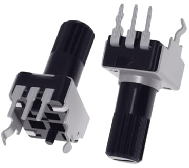 20PCS RV09 Adjustable Resistor Potentiometer B10K Ohm 12.5 MM Plastic Shaft Knob for Electronic Circuits/Linear Taper/DIY Projects