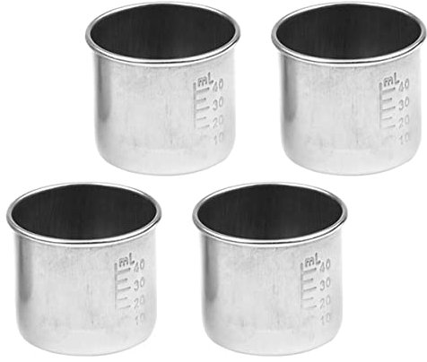 BESTYASH Vasos Medidores para 4piezas Acero Inoxidable Graduados Prácticos Multifunción Uso Doméstico Tazas Medidoras
