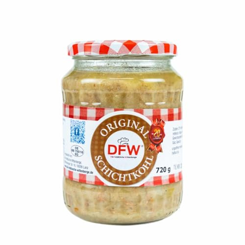 Schichtkohl 720g (Glas) | Leckeres herzhaftes Fertiggericht im Glas | Hausmacher Qualität | Lange (ungekühlt) Haltbar | schnelle einfache Zubereitung | DFW - Die Feldküche Wittenberge (1229)