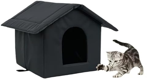 Katzenzelt, KatzenhöHle, Katzenhaus Outdoor Winterfest KatzenhöHle FüR DraußEn Mit Abnehmbarem Kissen Mit ReißVerschluss Katzenhaus Aus Oxfordtuch Portables Katzenbett HöHle FüR Kleine Haustiere