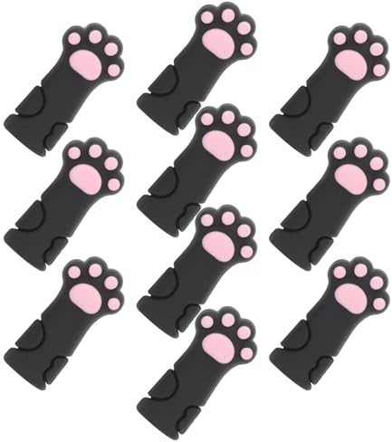 PENIKOKO 10 Piezas Fundas Protectoras de Silicona para Cortaúñas Diseño Pata de Gato Elástico Antideslizante Cubiertas para Tijeras Cutículas Herramientas Manicura Pedicura