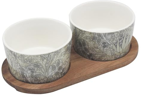The Leonardo Collection William Morris - Cuencos de alcachofa de Navidad para el hogar y la cocina, cuenco ligero sin BPA para niños y adultos, cuencos duraderos para ensalada, pasta, cereales y