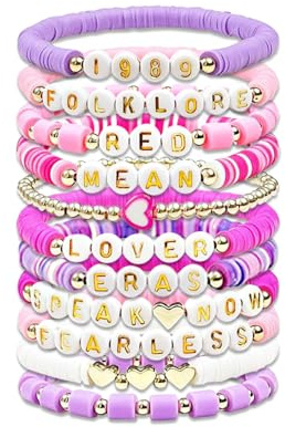 COLANANA Friendship Bracelets Set, 11PCS TS Inspired Bracelet Set, Fashionable Taylor Merchandise Bracelet,Friendship Bracelets for Music Lover,Jewelry Accessories for Women Girls