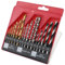 Hi-Spec Set di 16 Punte da Trapano in Acciaio Compatto. Punte Miste HSS Rivestite in Titanio, a Punta Brad e per Muratura per Metallo, Legno, Plastica e Mattone